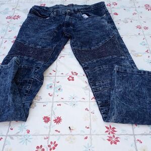 Steve's Jeans Biker Moto Jeans DARK BLUE SIZE 28/30